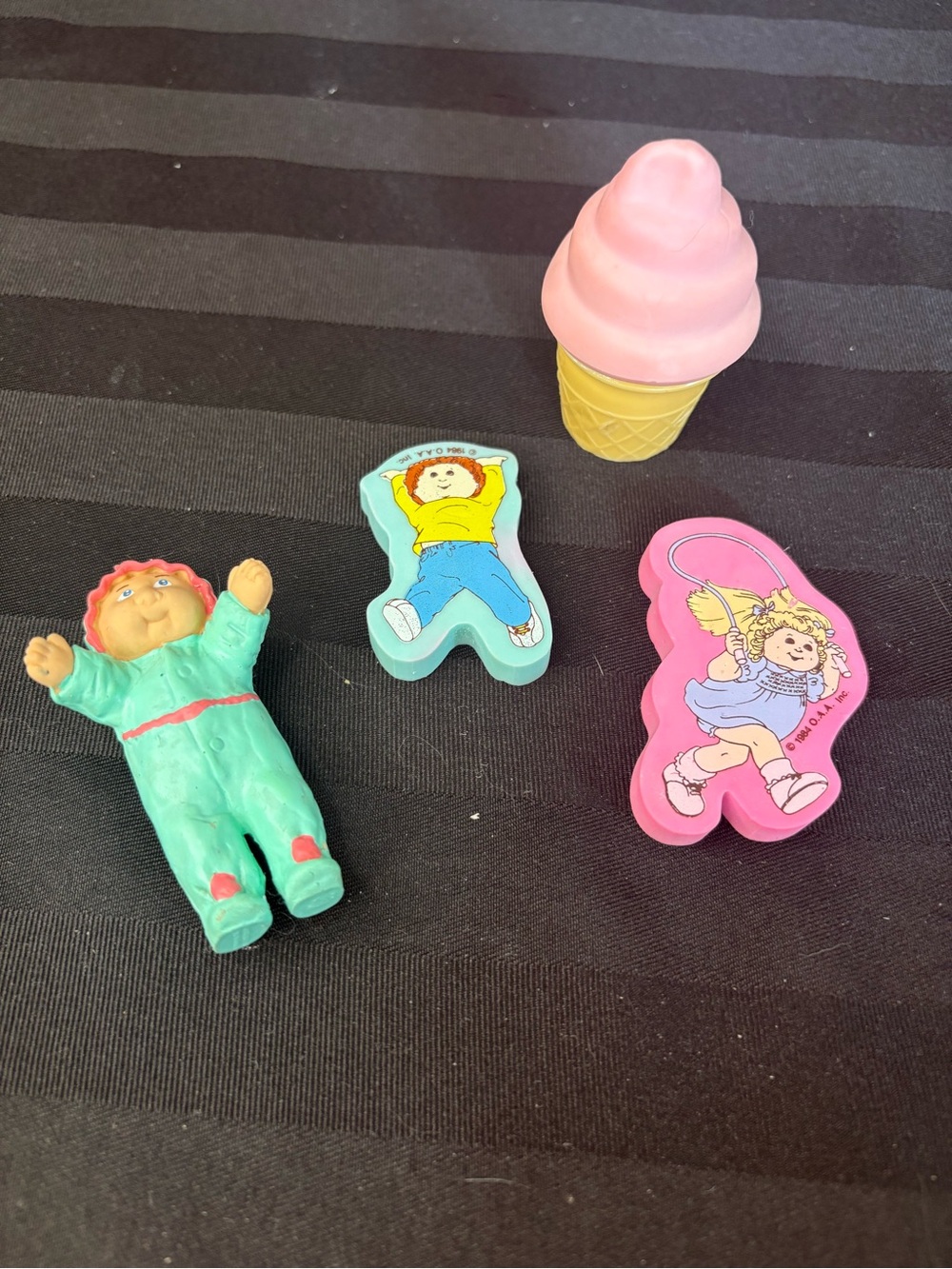 VTG 1984 OAA Inc Cabbage Patch Kids Collectible Eraser  set.